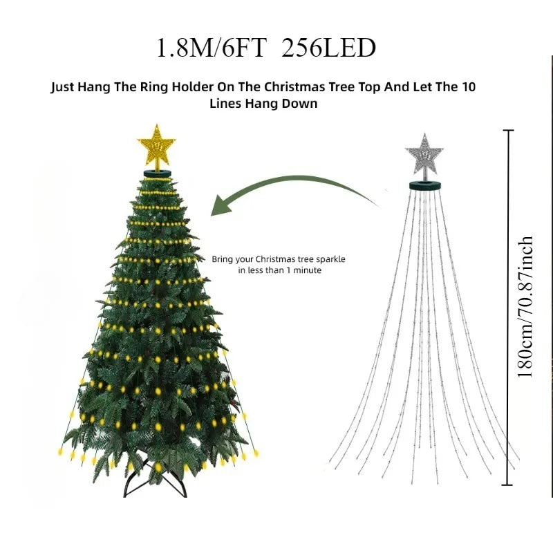 Mimirgb Smart LED Battery Christmas Tree String Lights