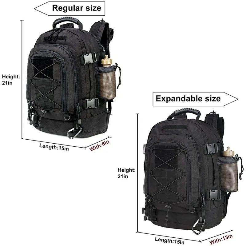 LQARMY Military Tactical Backpack Large Capacity Waterproof Assault Pack