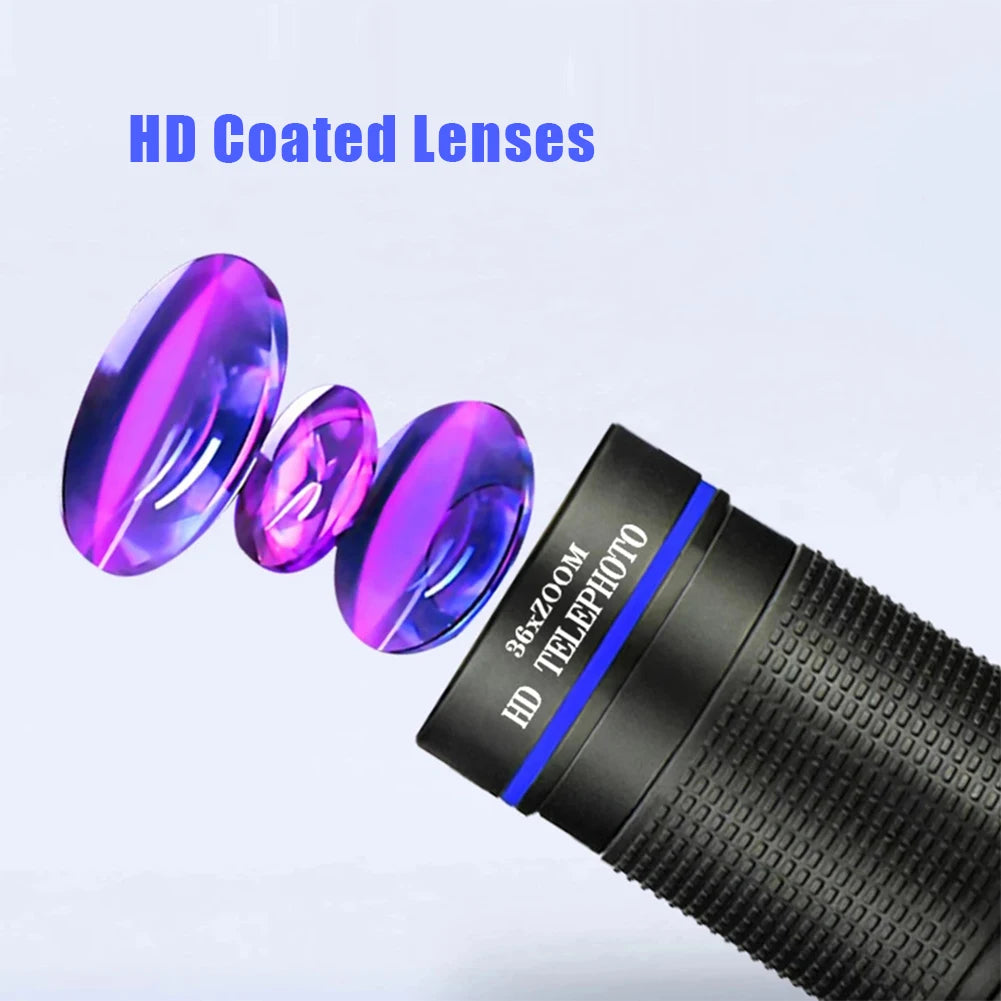 36X Telescope Zoom Lens Monocular Mobile Phone Camera Lenses for iPhone Samsung Smartphones For Camping Hunting Sports