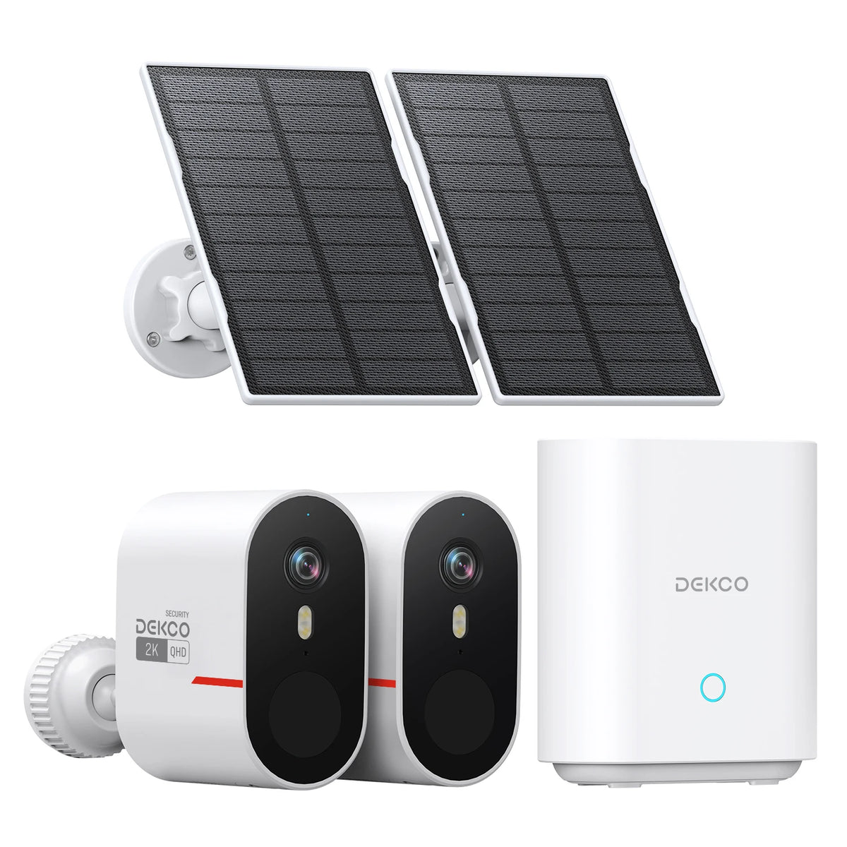 Dekco 3MP WiFi Solar Security Camera With Color Night Vision And Two Way Audio