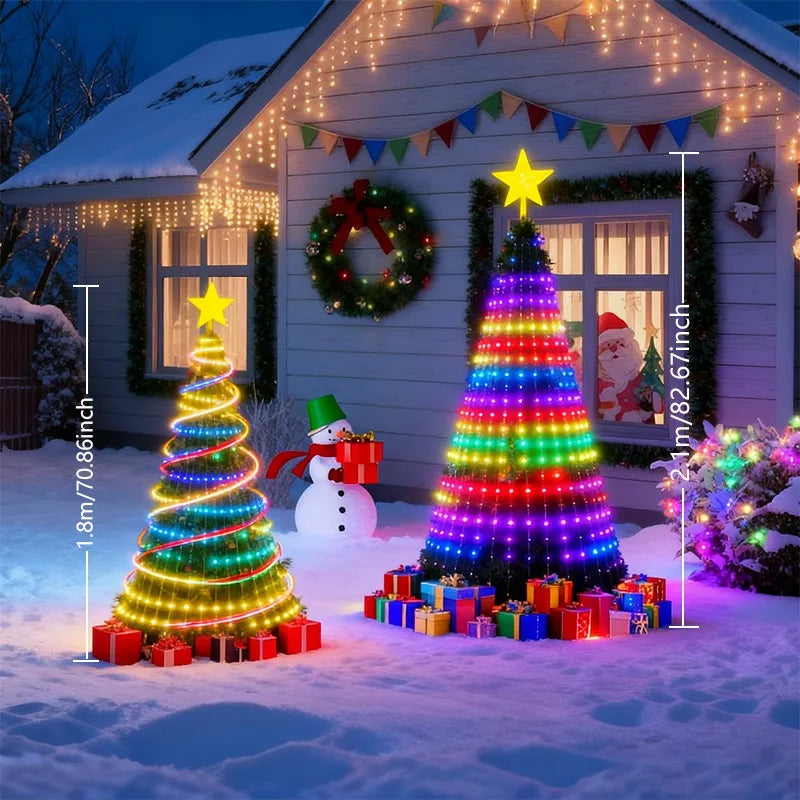Mimirgb Smart LED Battery Christmas Tree String Lights