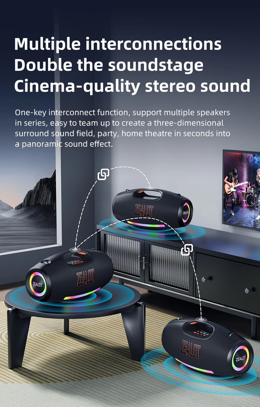 ZEALOT Waterproof Portable Bluetooth Speaker With Deep Bass