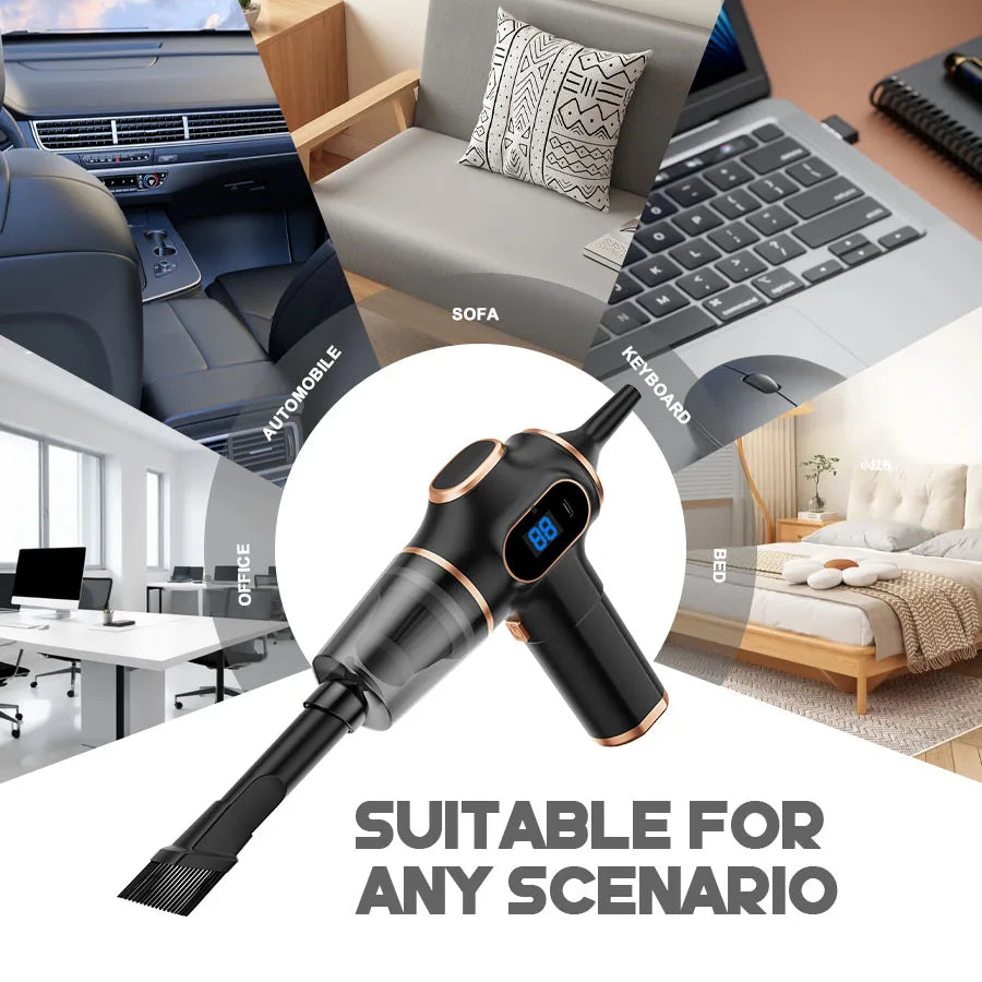 High Power Wireless Mini Vacuum Cleaner For Car Home Office