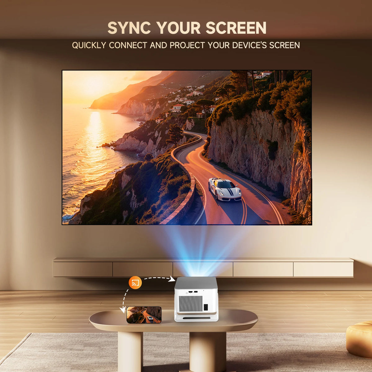 Magcubic HY350Max Native 1080P Portable Projector With Auto Focus