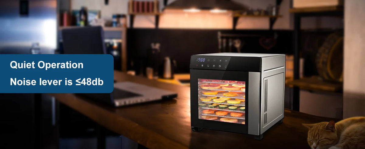 SNDOAS 8 Tray Stainless Steel Dehydrator 600W Digital Timer