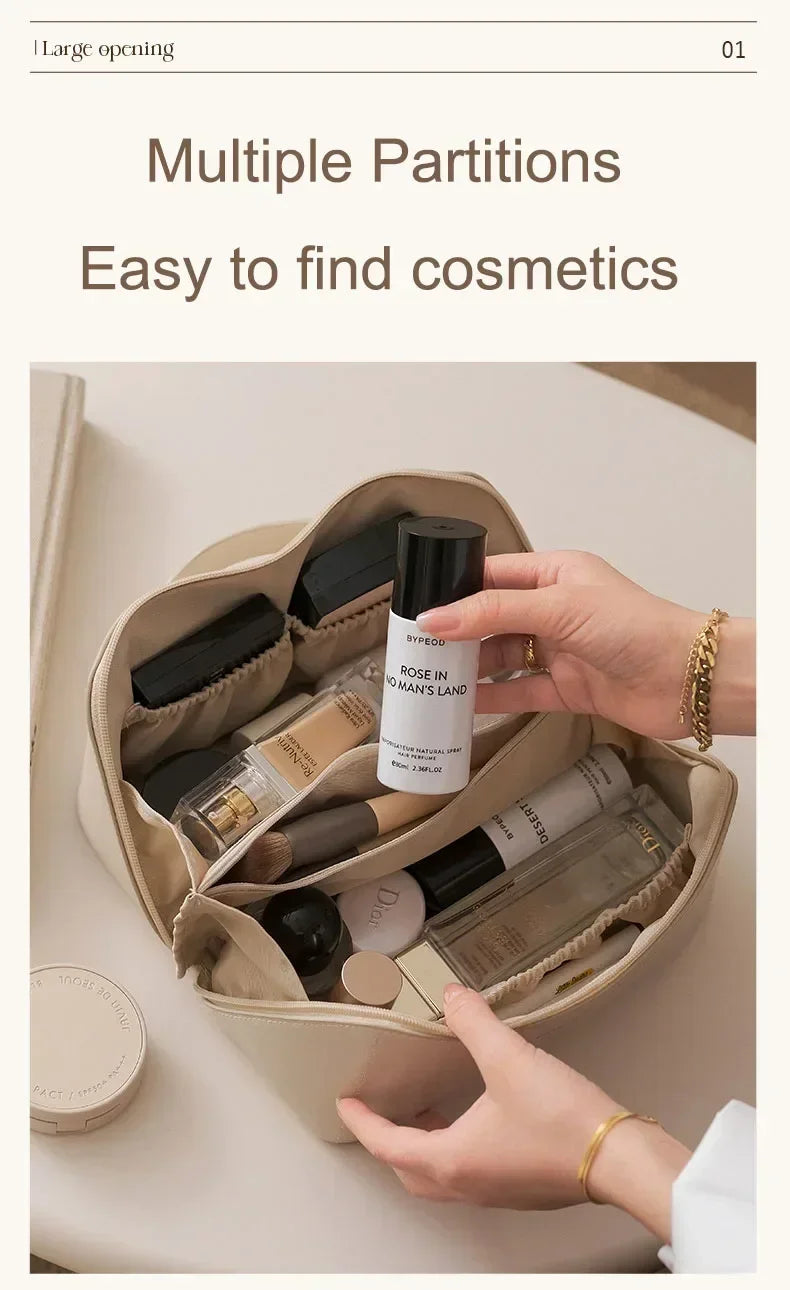 Travel Makeup Organizer Cosmetic Toiletry Bag With Zipper Storage