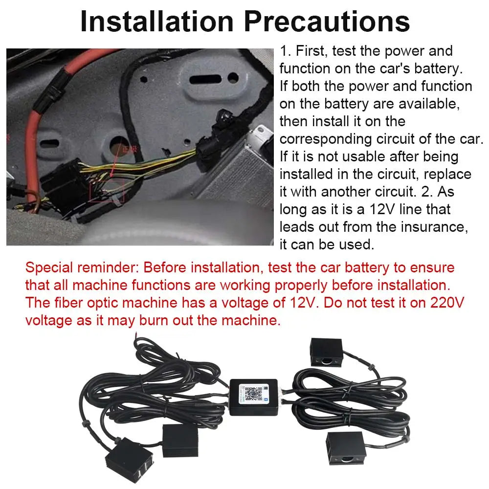 RGBW Car Roof Starry Sky Fiber Optic Ceiling Kit