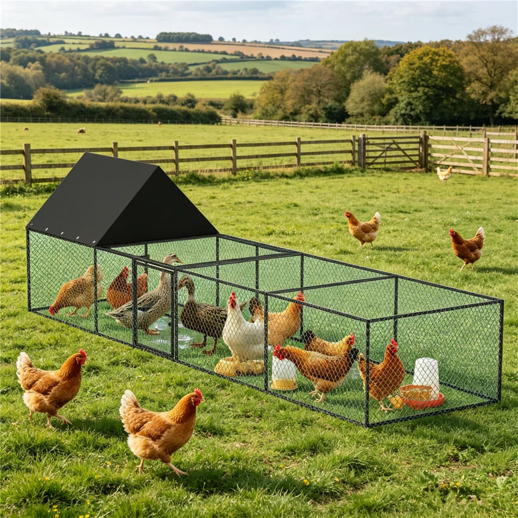 Bowart Large Outdoor Chicken Coop Cage Hen House Run
