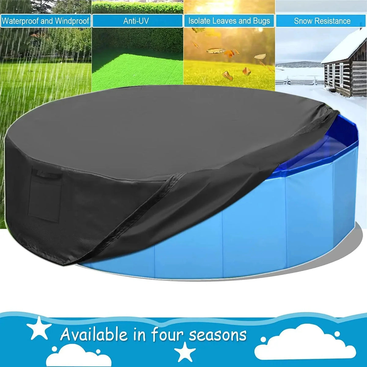 Portable Foldable Dog Swimming Pool Bathing Tub Grooming Station