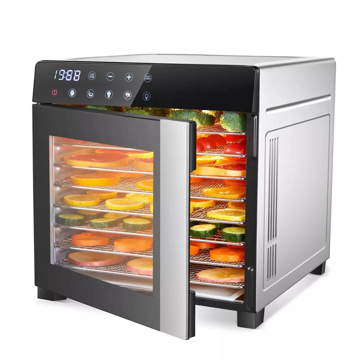 SNDOAS 8 Tray Stainless Steel Dehydrator 600W Digital Timer