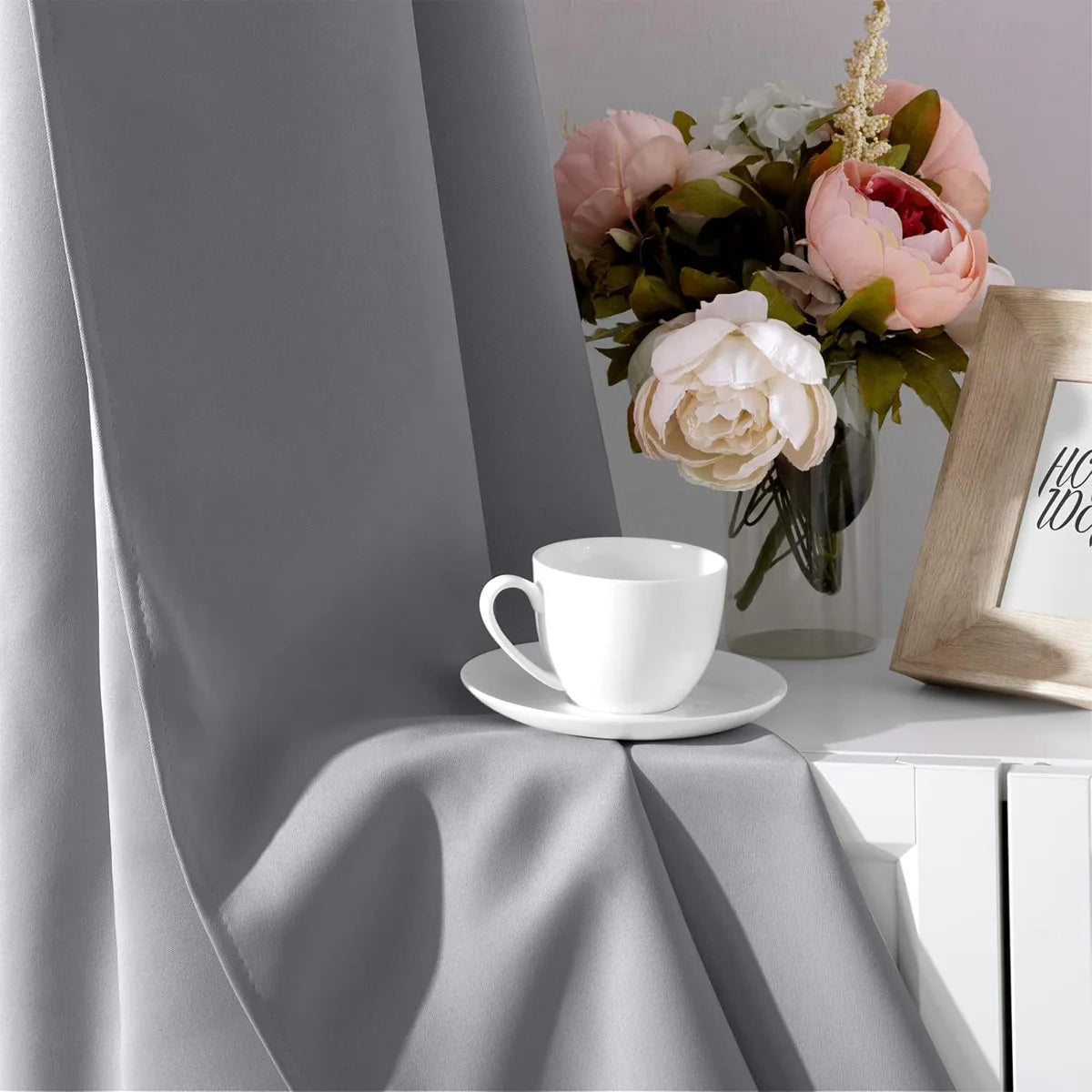 4PCS Blackout Curtains, Heat-Insulated Grommet Curtains For Bedroom Darkening, Noise Reduction Curtains For Living Room
