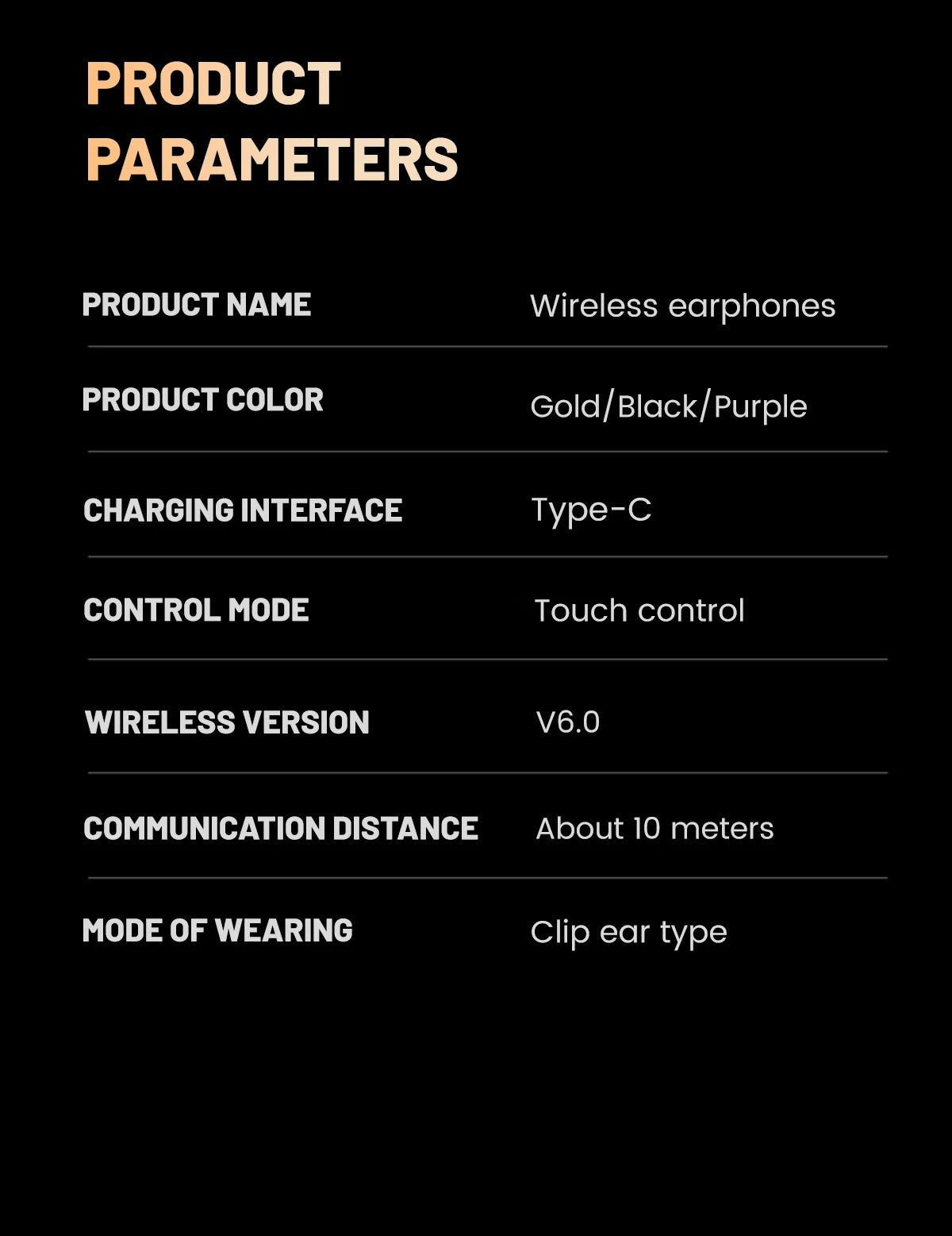 INSONIXN Open Ear Clip Wireless Bluetooth Headphones With Microphone