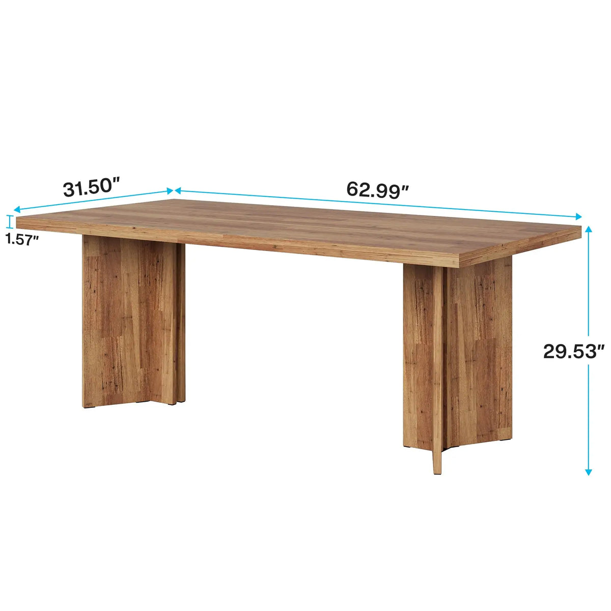 Tribesigns Farmhouse Dining Table For 4 To 6 People