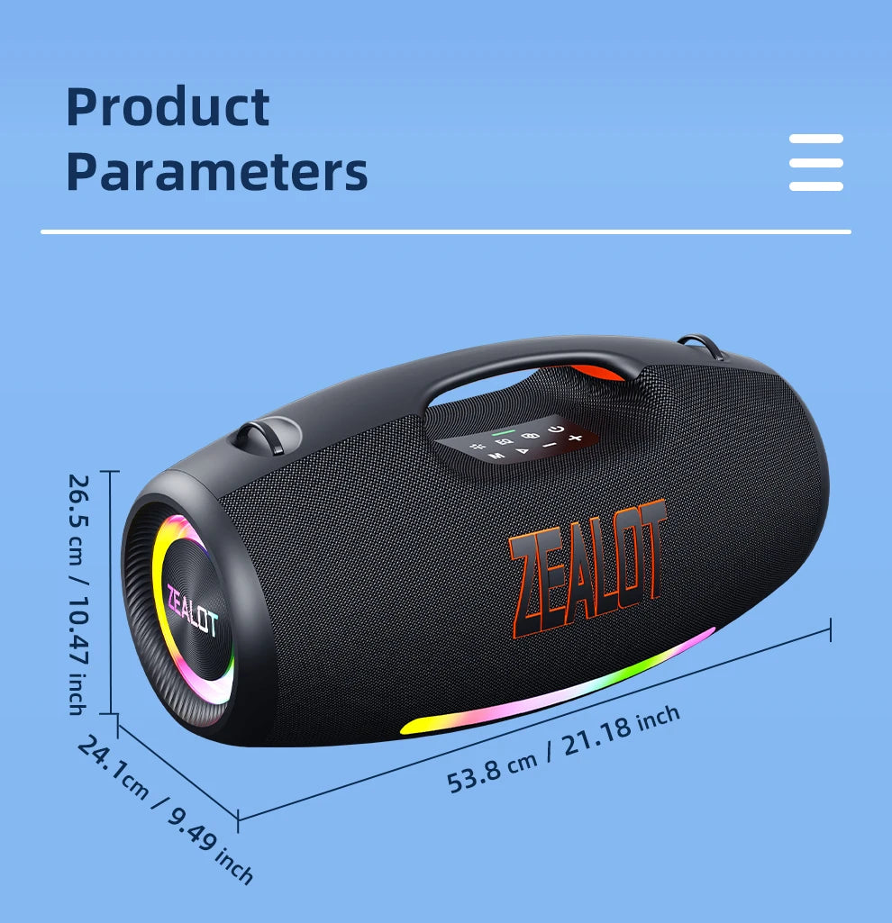 ZEALOT Waterproof Portable Bluetooth Speaker With Deep Bass
