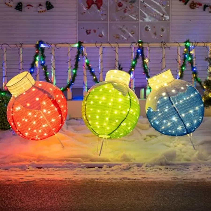 Led Christmas Ball Ornamental String Lights For Garden Yard