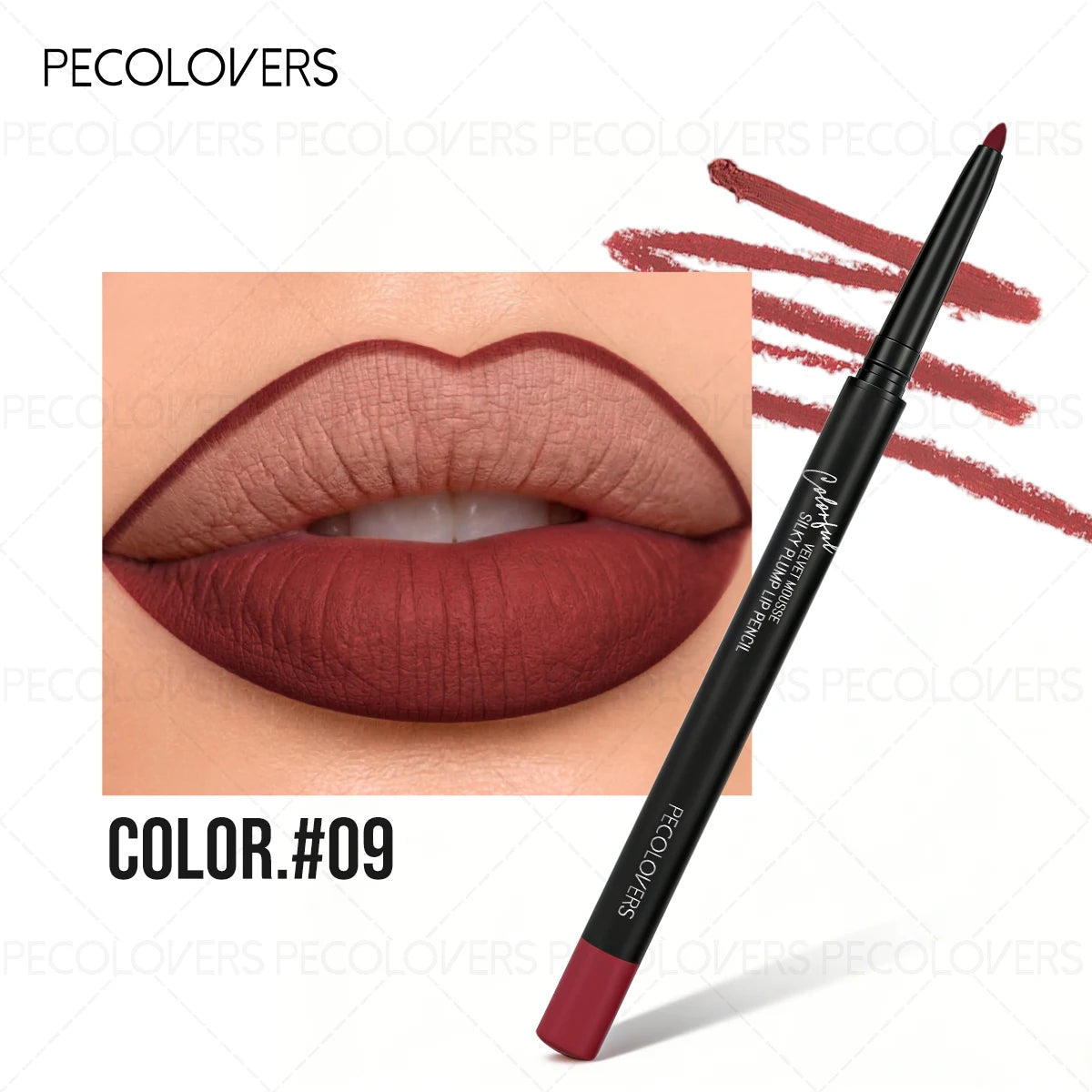 Matte Lip Liner Pencil Smooth Fine Tip For Long Wear