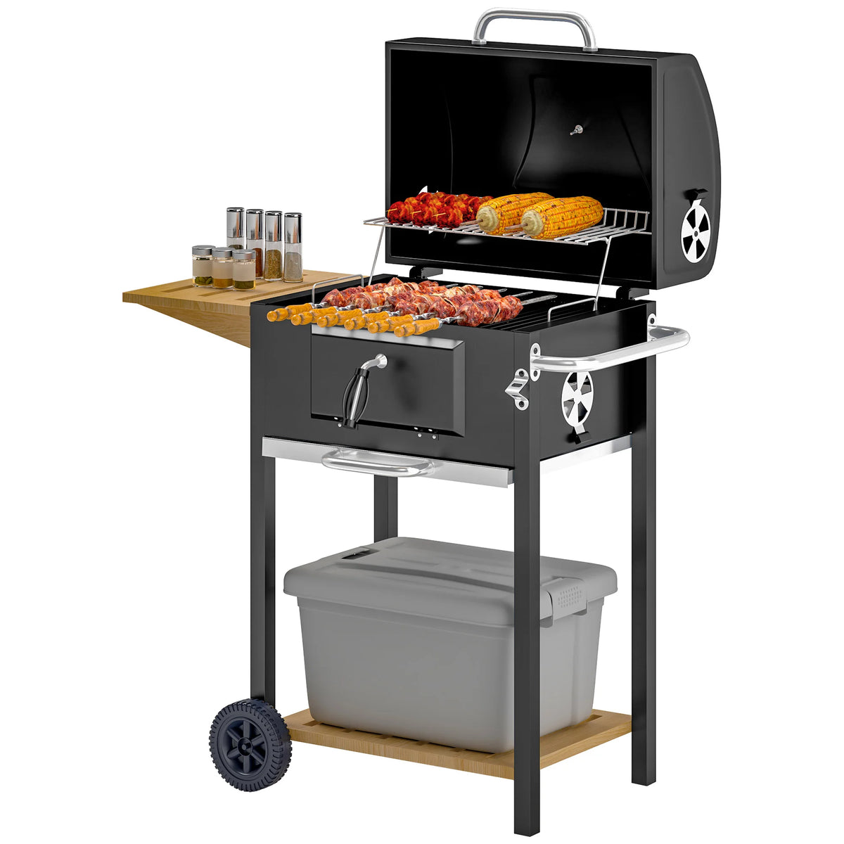 Outsunny Charcoal Portable BBQ Grill For Outdoor Parties