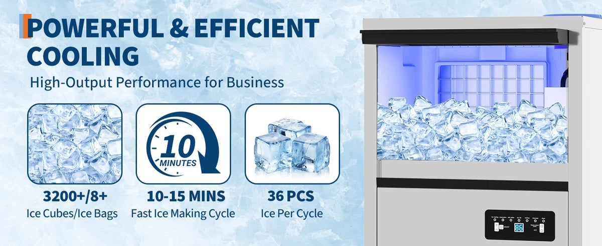 Commercial Ice Maker 120 Lbs Per Day T90FT Premier