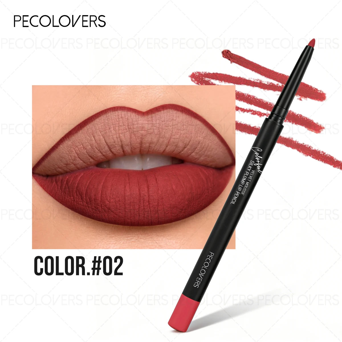 Matte Lip Liner Pencil Smooth Fine Tip For Long Wear