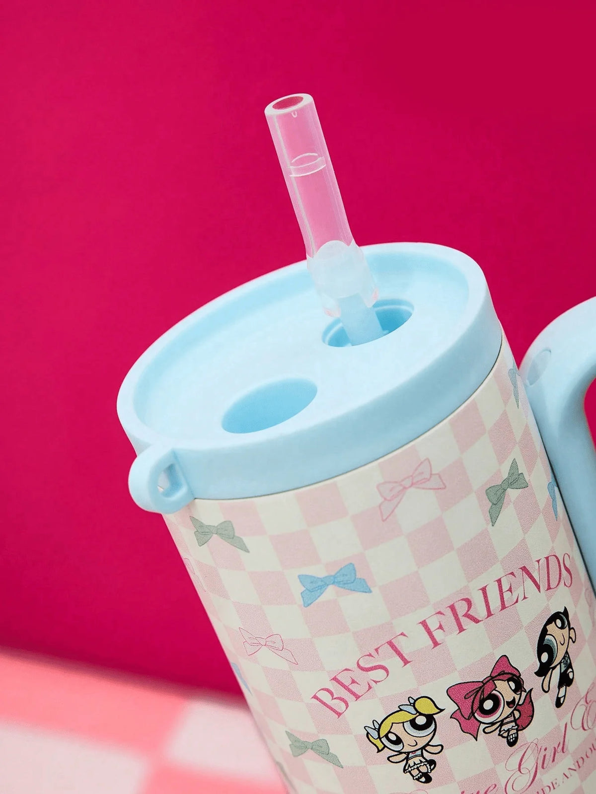 Strawberry Shortcake X POKOJA LAND 40oz Stainless Steel Tumbler Water Bottle/Coffee Cup With Handle And Straw, Leakproof, Insulated (Keeps Drinks Hot Or Cold)