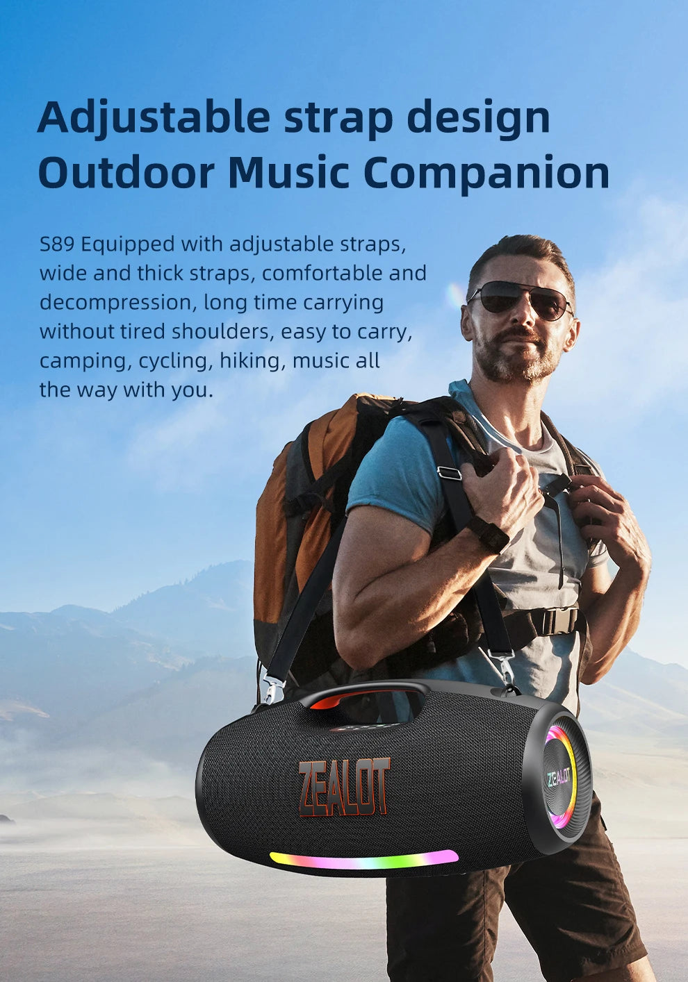 ZEALOT Waterproof Portable Bluetooth Speaker With Deep Bass