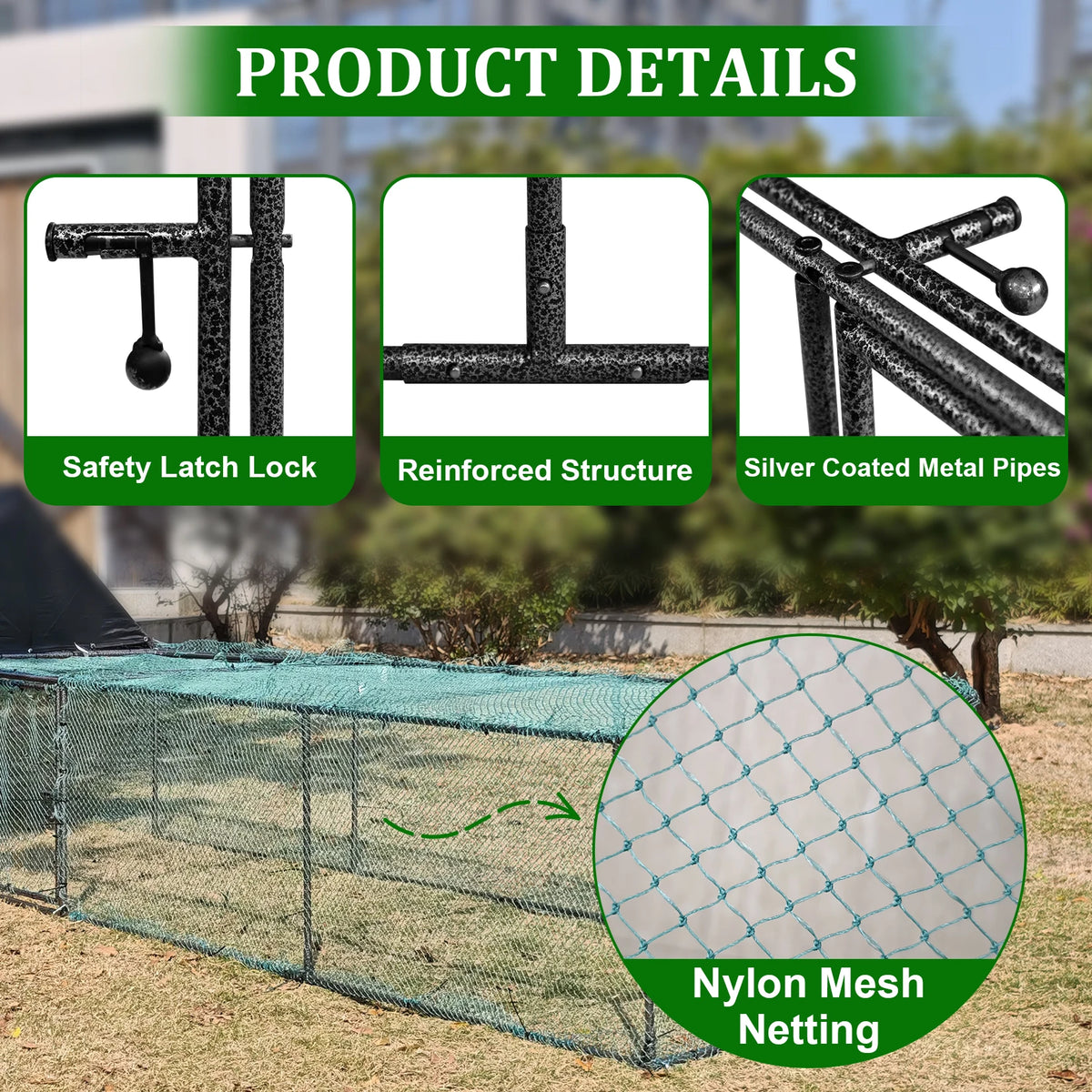 Bowart Large Outdoor Chicken Coop Cage Hen House Run