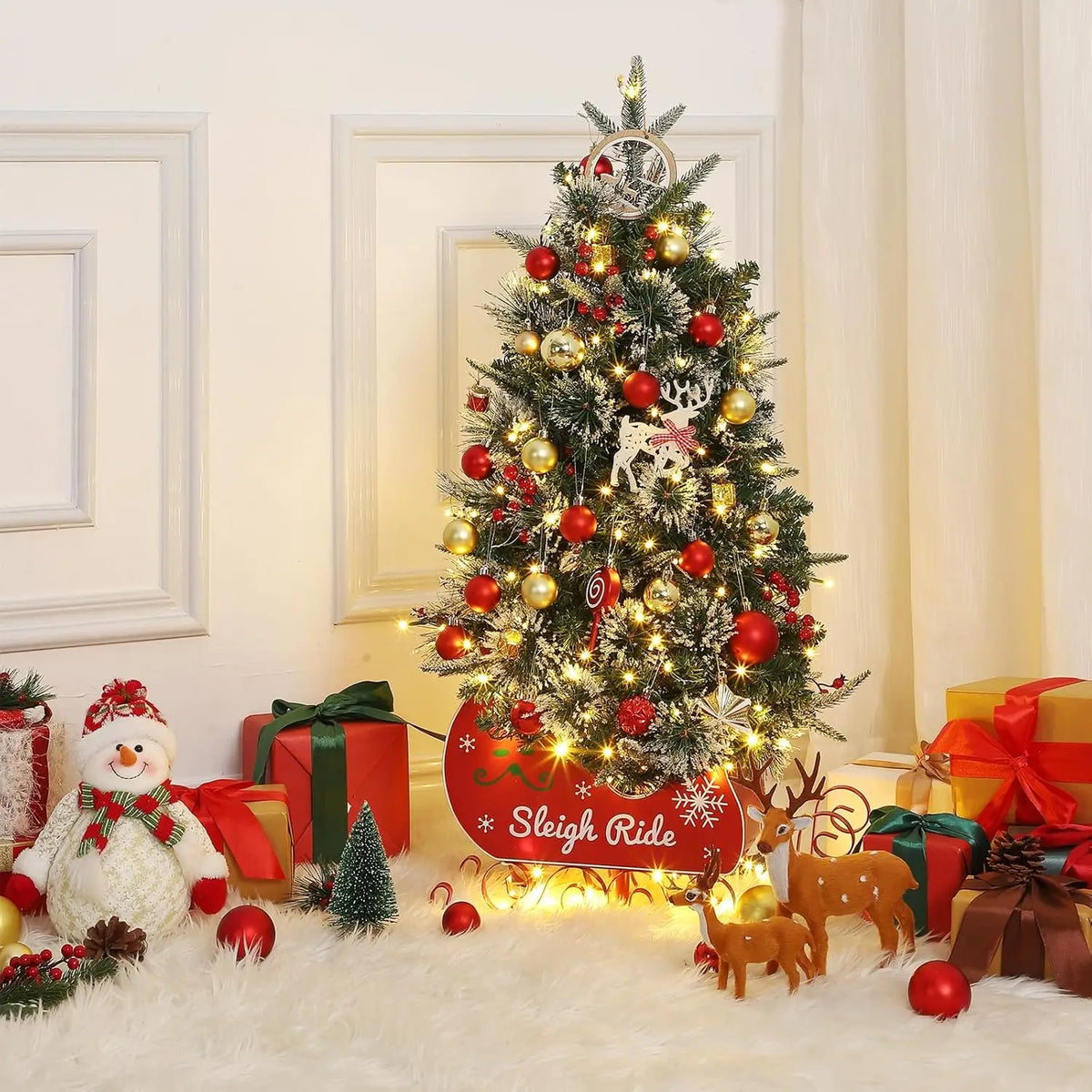 Pre Lit Artificial Desktop Christmas Tree With Led Lights