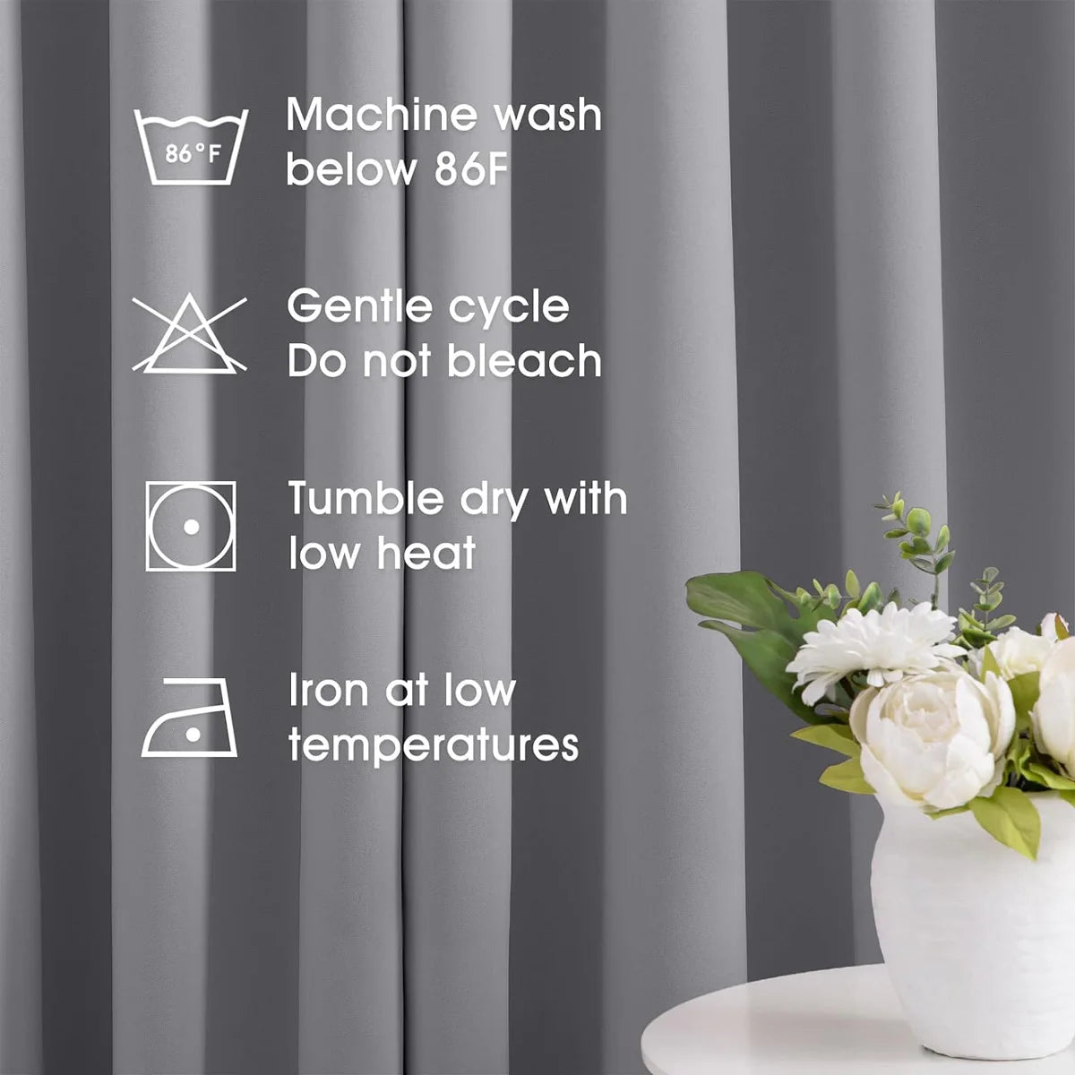 4PCS Blackout Curtains, Heat-Insulated Grommet Curtains For Bedroom Darkening, Noise Reduction Curtains For Living Room