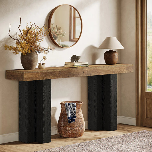 Tribesigns Farmhouse Console Table for Entryway Hallway and Living Room