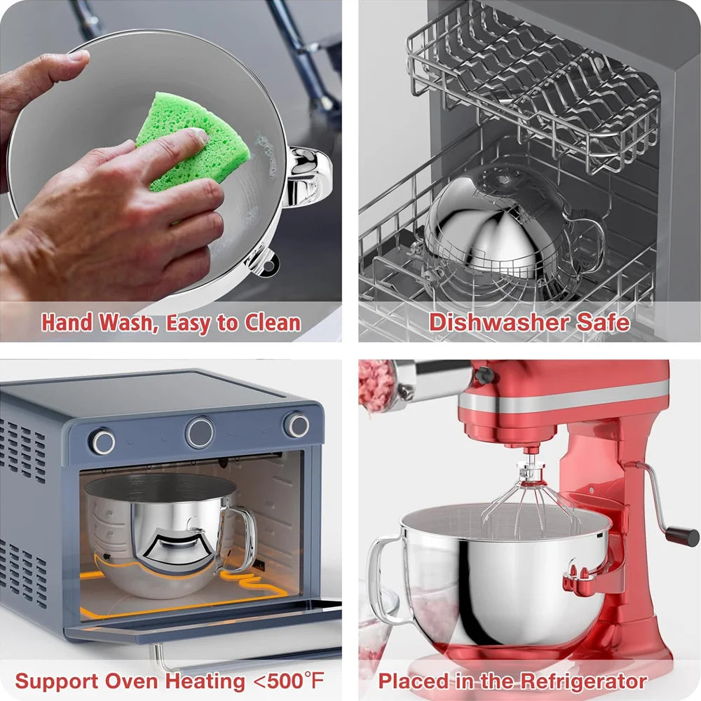 Bowl-Lift Stand Mixer Bowl With Lid Compatible With 600
