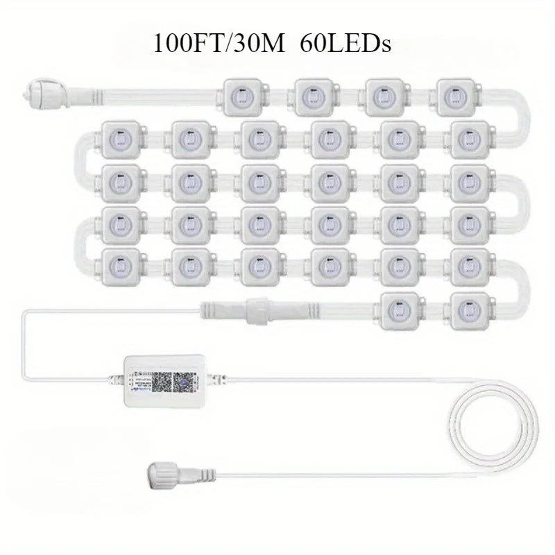 GCTeching Waterproof Permanent Outdoor LED String Lights For Decoration