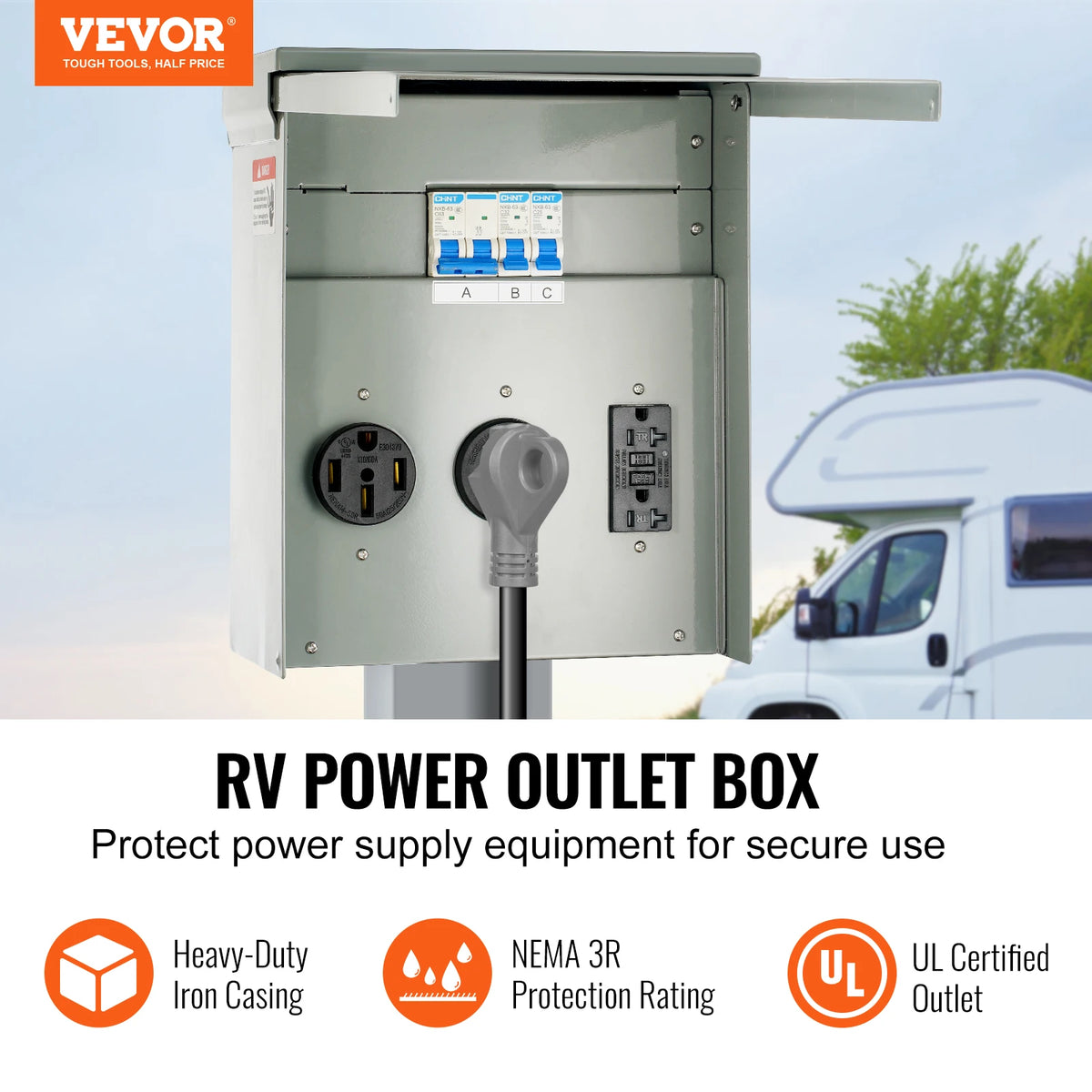 SucceBuy RV Power Outlet Panel 125/250V 50A TT-30R 14-50R