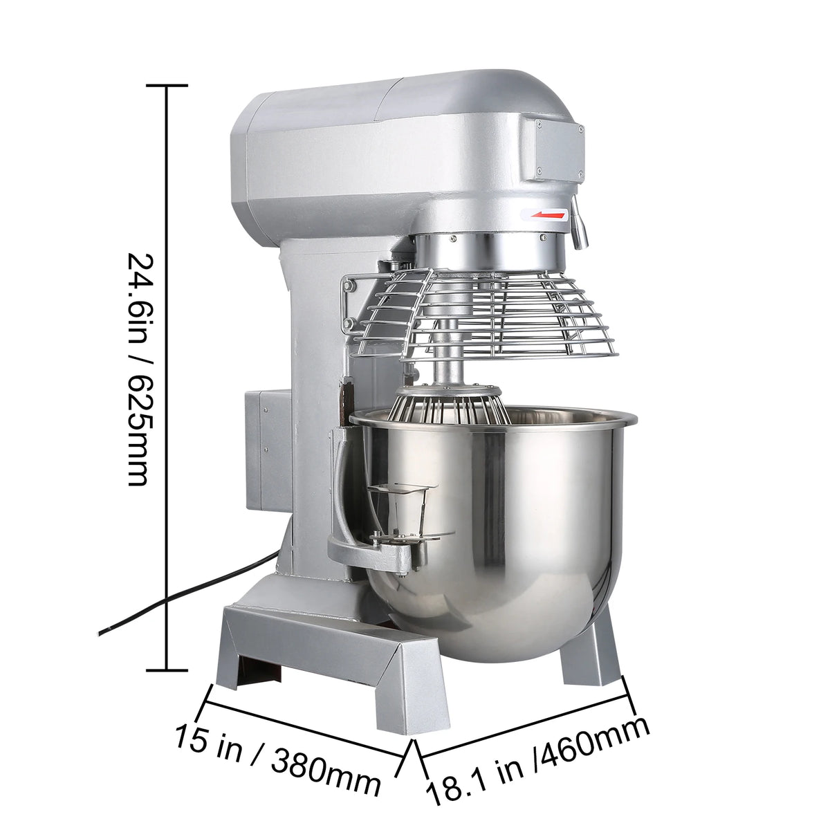 SucceBuy Commercial Food Mixer 450W 3 Speeds Heavy Duty Stainless Steel