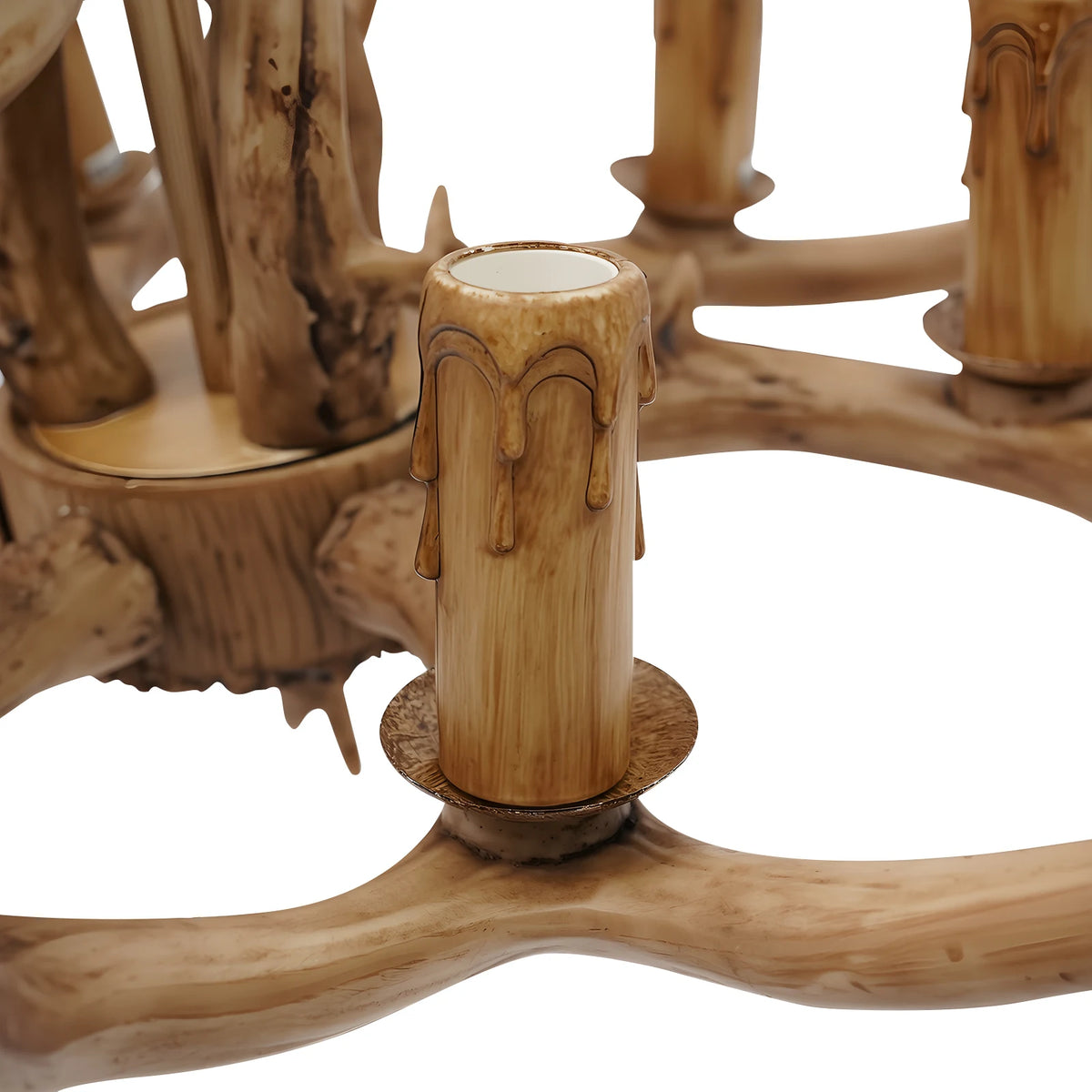 Retro Resin Deer Antler Pendant Ceiling Light For Dining Kitchen