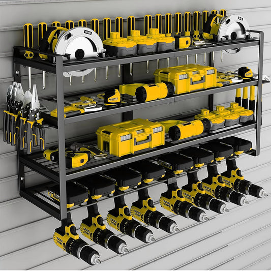 Power Tool Storage Rack 4-Tier Heavy Duty Wall Mount Organizer