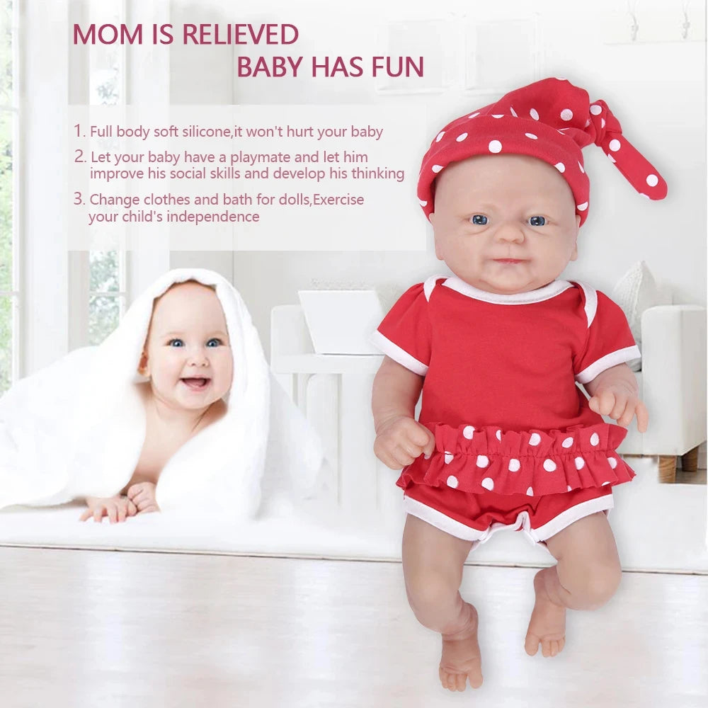 IVITA 14inch 1.65kg Full Body Silicone Bebe Reborn Doll Soft Lifelike Baby DIY Blank Toys Realistic Girl Baby Dolls for Children