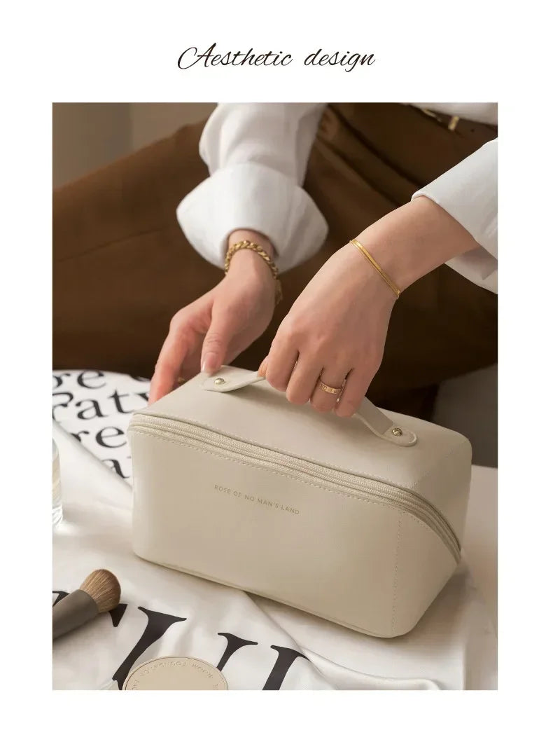 Travel Makeup Organizer Cosmetic Toiletry Bag With Zipper Storage