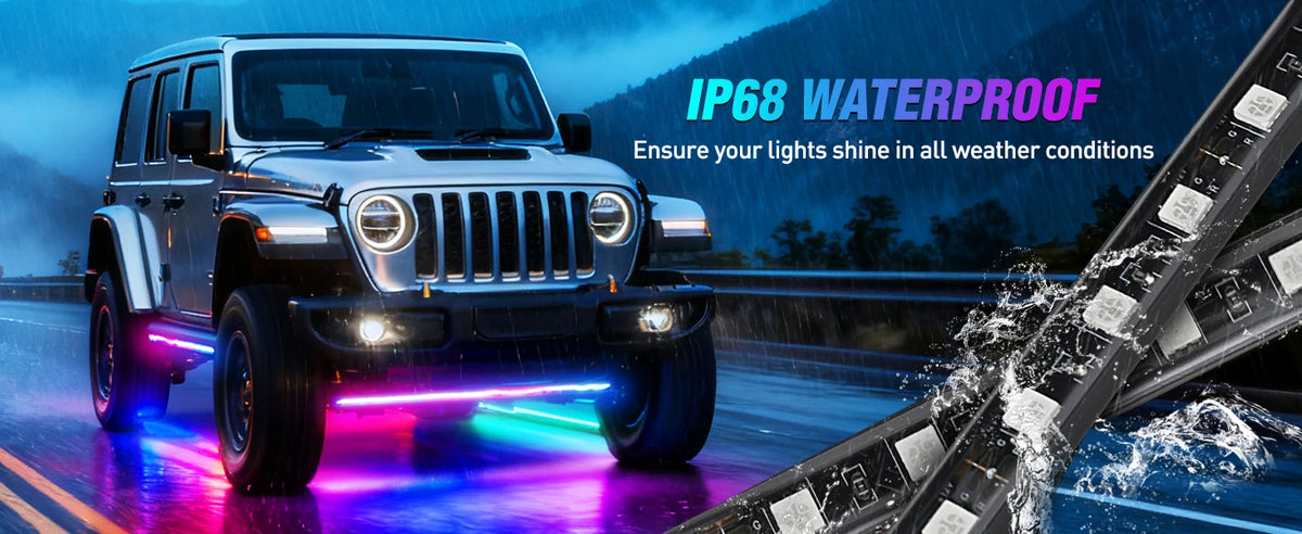 Nilight Car Underglow Neon Strip Lights With App Remote