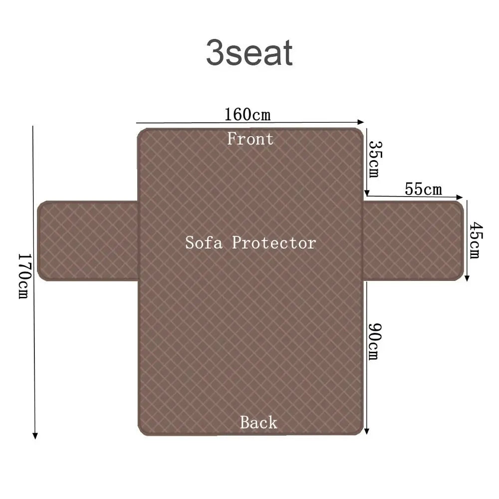 Waterproof Sofa Cover Anti Slip For Dogs And Kids Recliner