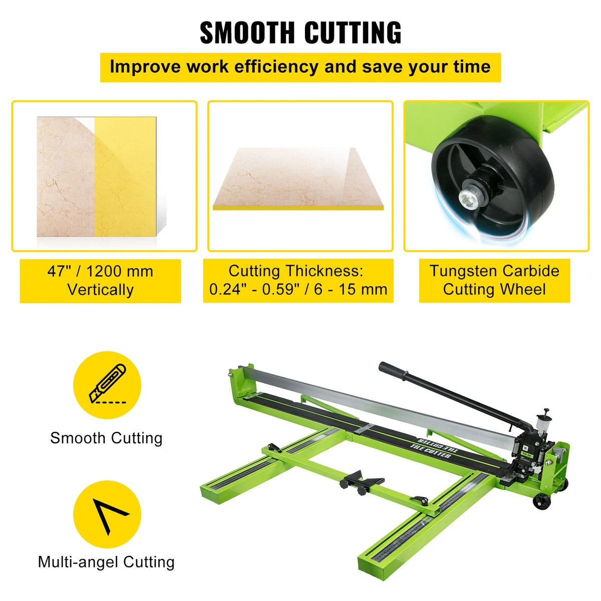 SucceBuy  Manual Tile Cutter Infrared Laser Positioning Floor Cutter Push Knife Professional Tool for Cutting Porcelain Ceramic