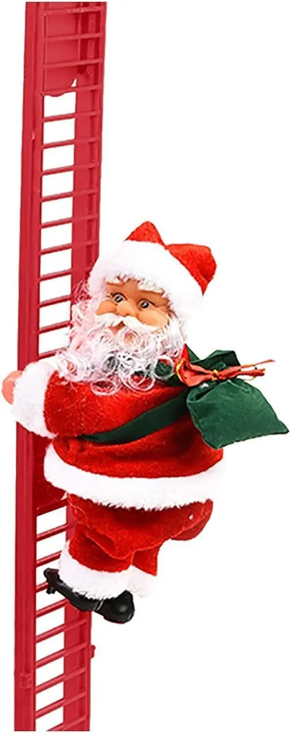 Electric Climbing Santa Christmas Tree Decoration With Led Lights