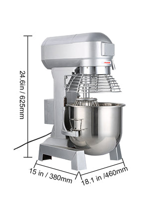 SucceBuy Commercial Food Mixer 450W 3 Speeds Heavy Duty Stainless Steel