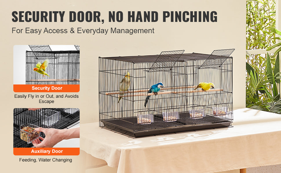 SucceBuy Stackable 30 inch Flight Bird Cage With Divider And Handle