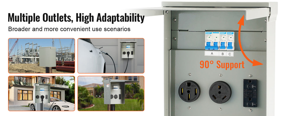 SucceBuy RV Power Outlet Panel 125/250V 50A TT-30R 14-50R