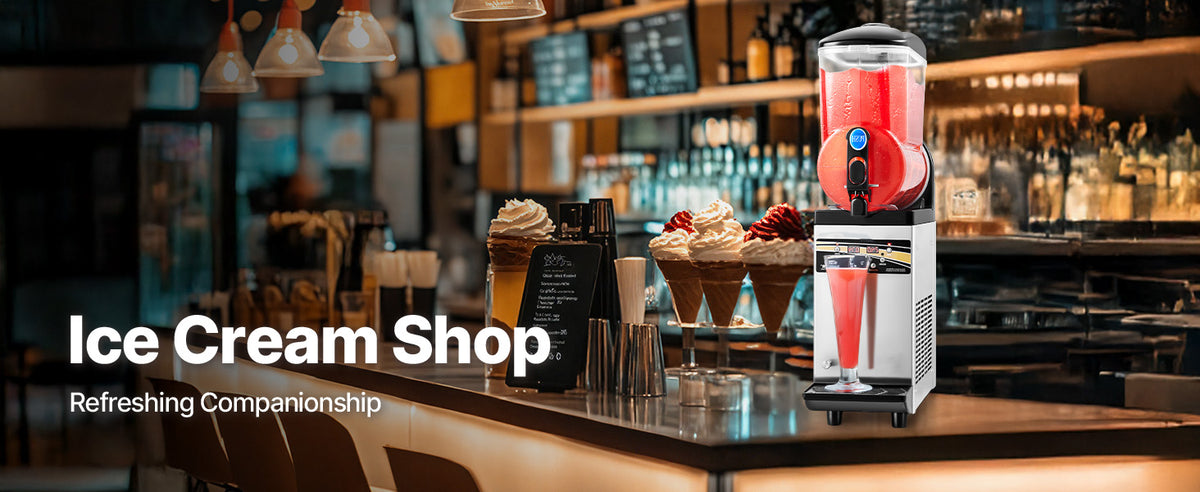 Succebuy 15L Commercial Frozen Drink Maker Single Tank Slushy Machine,Slushie Maker for Home Party Restaurants Cafe Bars