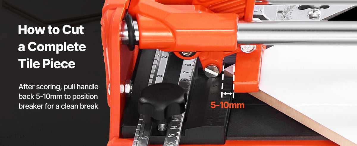 SucceBuy 17-Inch Manual Tile Cutter for Wall & Polished Tiles Double Rails for Precise Cutting Tungsten Carbide Wheel Precise
