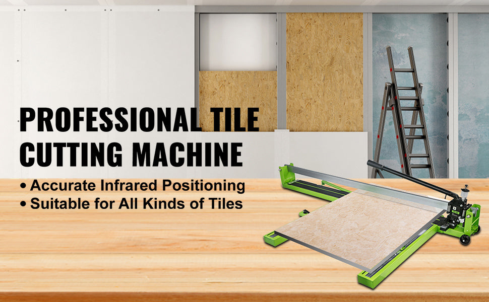 SucceBuy  Manual Tile Cutter Infrared Laser Positioning Floor Cutter Push Knife Professional Tool for Cutting Porcelain Ceramic