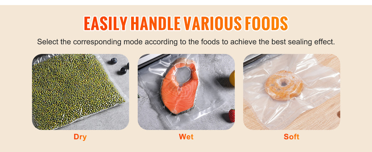 SucceBuy 130W Vacuum Sealer Machine For Fresh Food Packaging